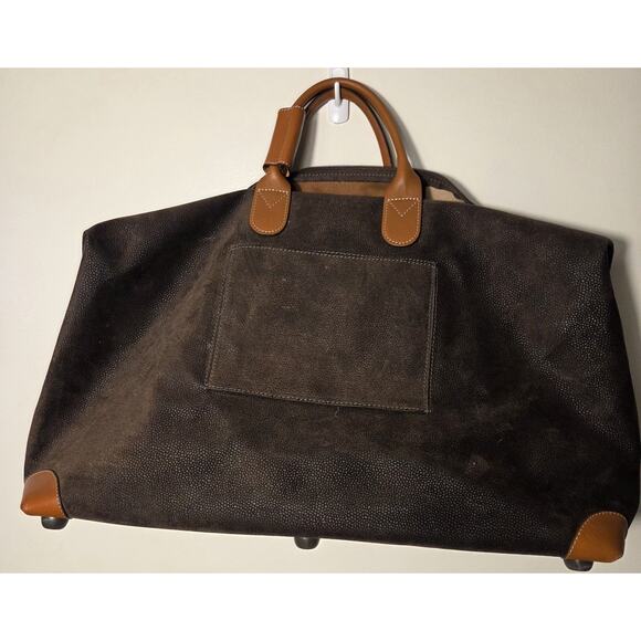 Bric's LIFE 18-Inch Cargo Duffle Bag Luxury Travel Weekender Brown W Strap/Lock - Picture 6 of 13